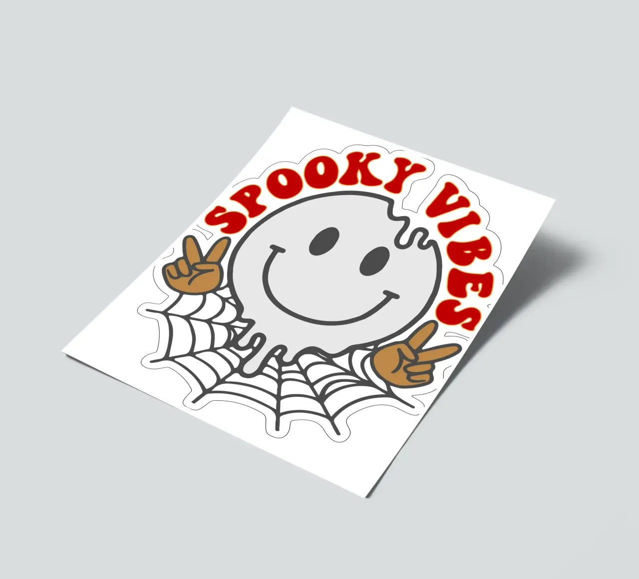 spooky vibes spider funny halloween sticker sheet by ersanim