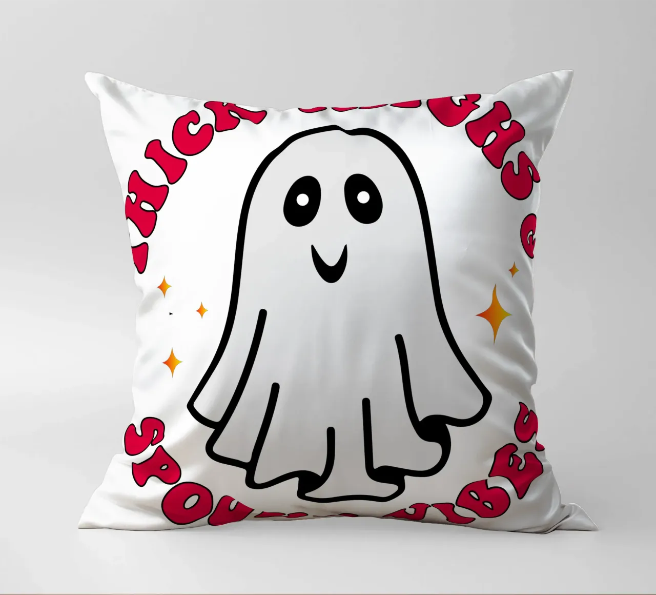 THICK THIGHT SPOOKY VIBES decorative cushion by ersanim