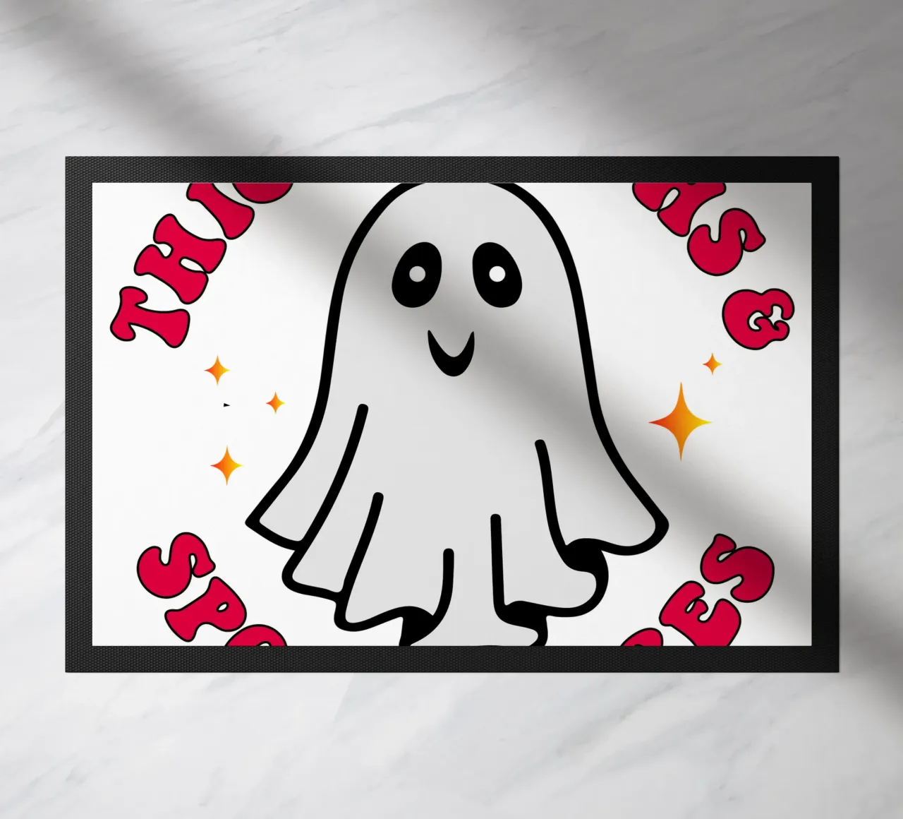 THICK THIGHT SPOOKY VIBES doormat by ersanim