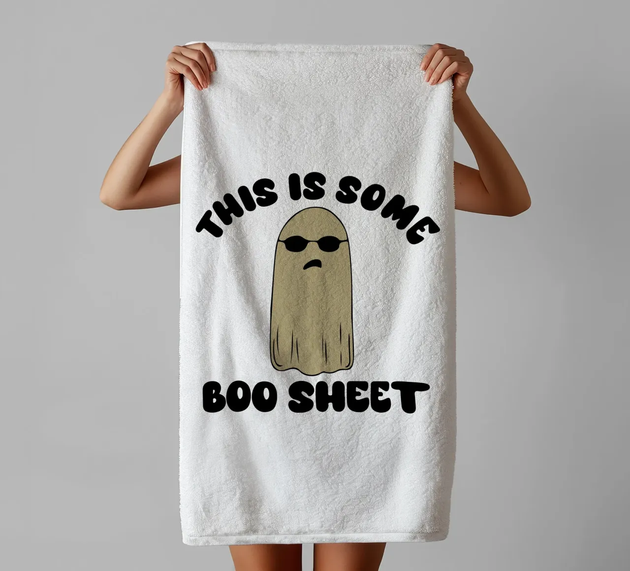 questo foglio boo divertente halloween asciugamano da bagno da ersanim