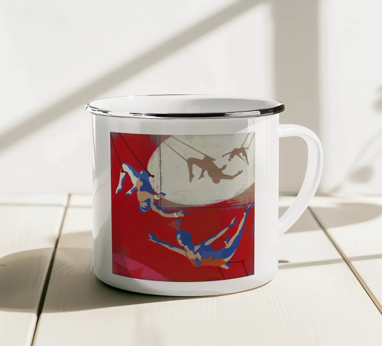 Trapeze taza de esmalte de Andy Bridge