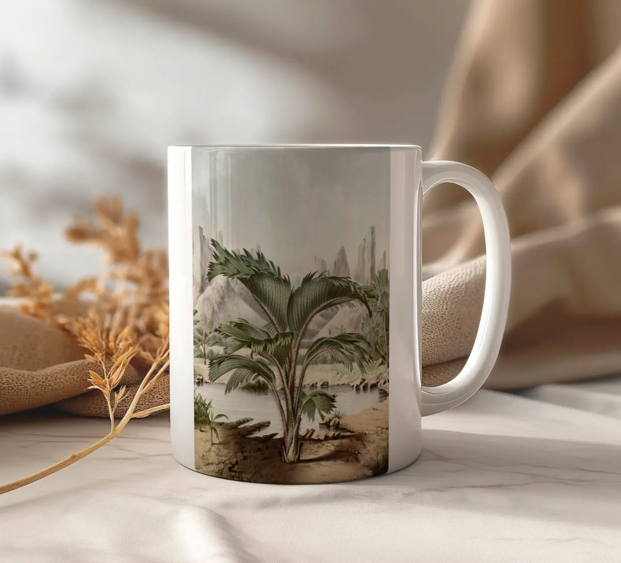 Vintage Houtte 2 Stevensonia Sechellarum tazza in ceramica da Vintage Print Collection
