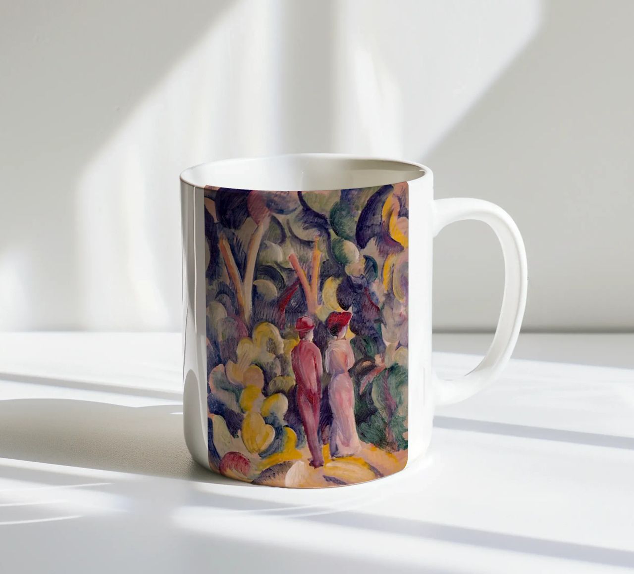 due persone in mezzo alla foresta tazza in ceramica da telek store