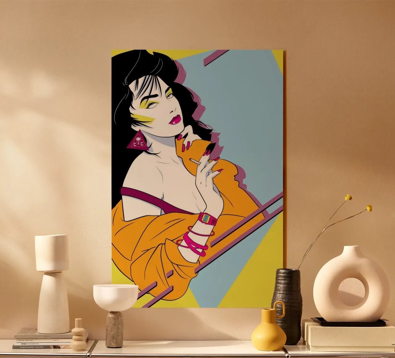 Patrick Nagel art plexiglass da Kabir