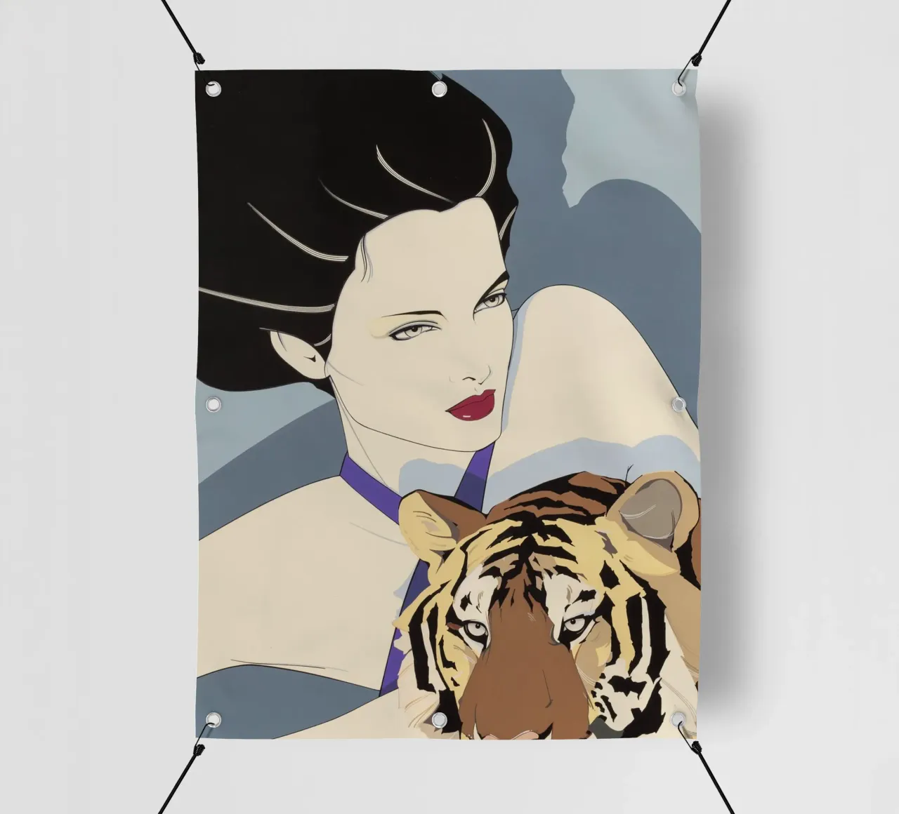 Patrick Nagel art telo in pvc da Kabir
