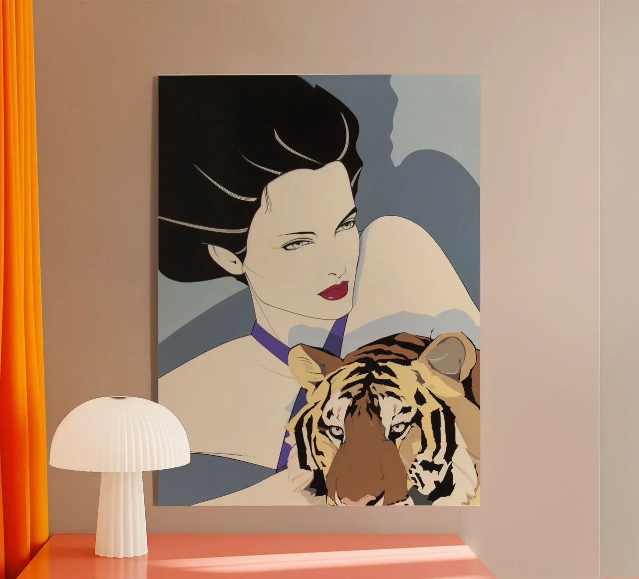 Patrick Nagel art plexiglass da Kabir