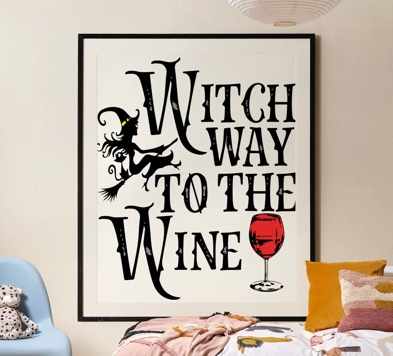 witch way to the wine funny halloween hahnemühle by ersanim
