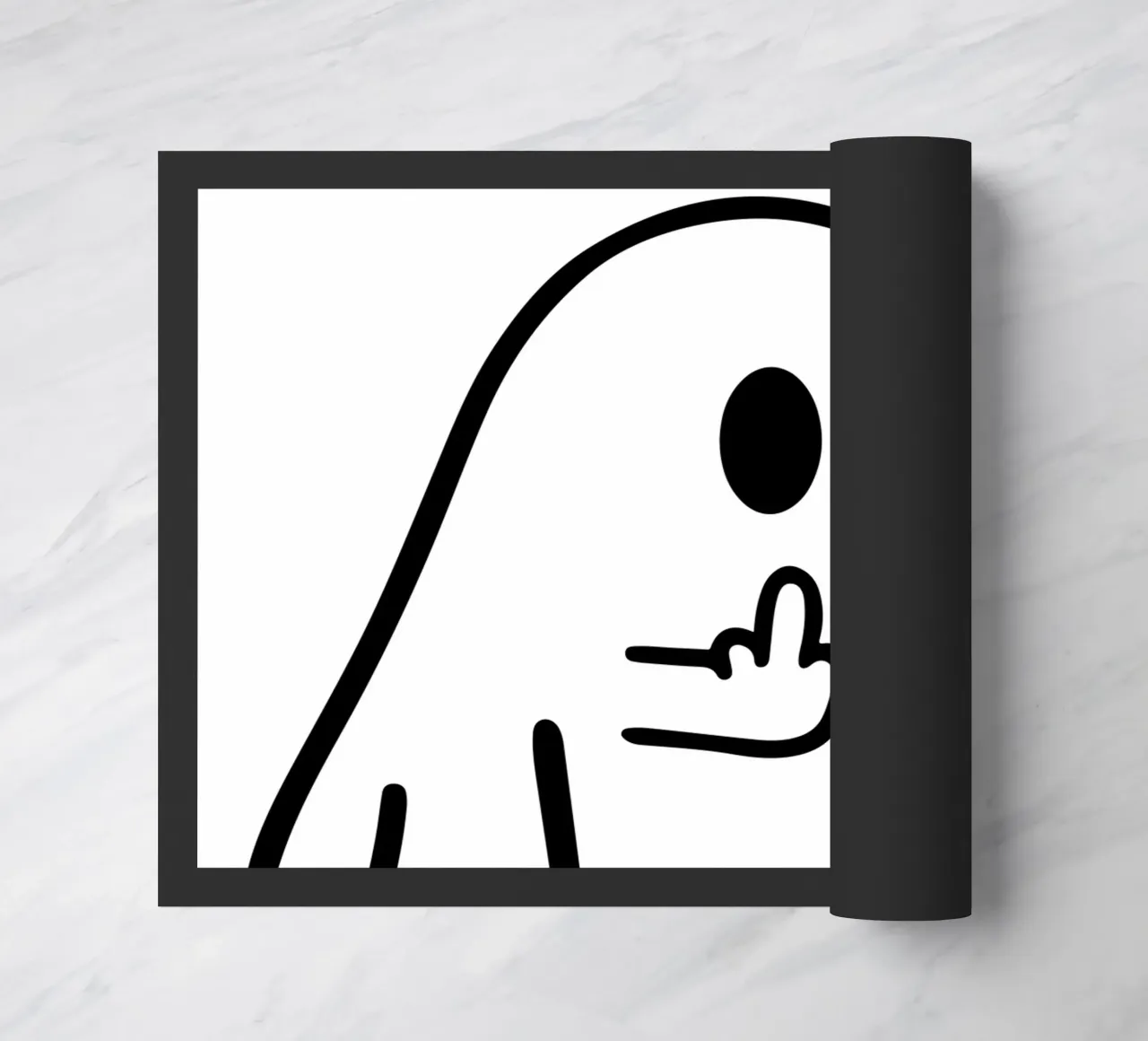 ghsot middle finger doormat by ersanim