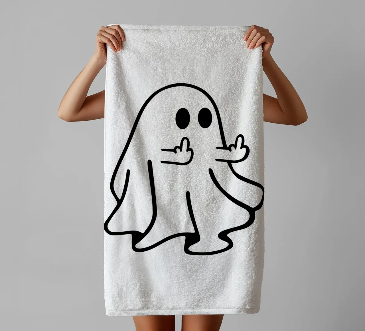 ghsot middle finger towel by ersanim