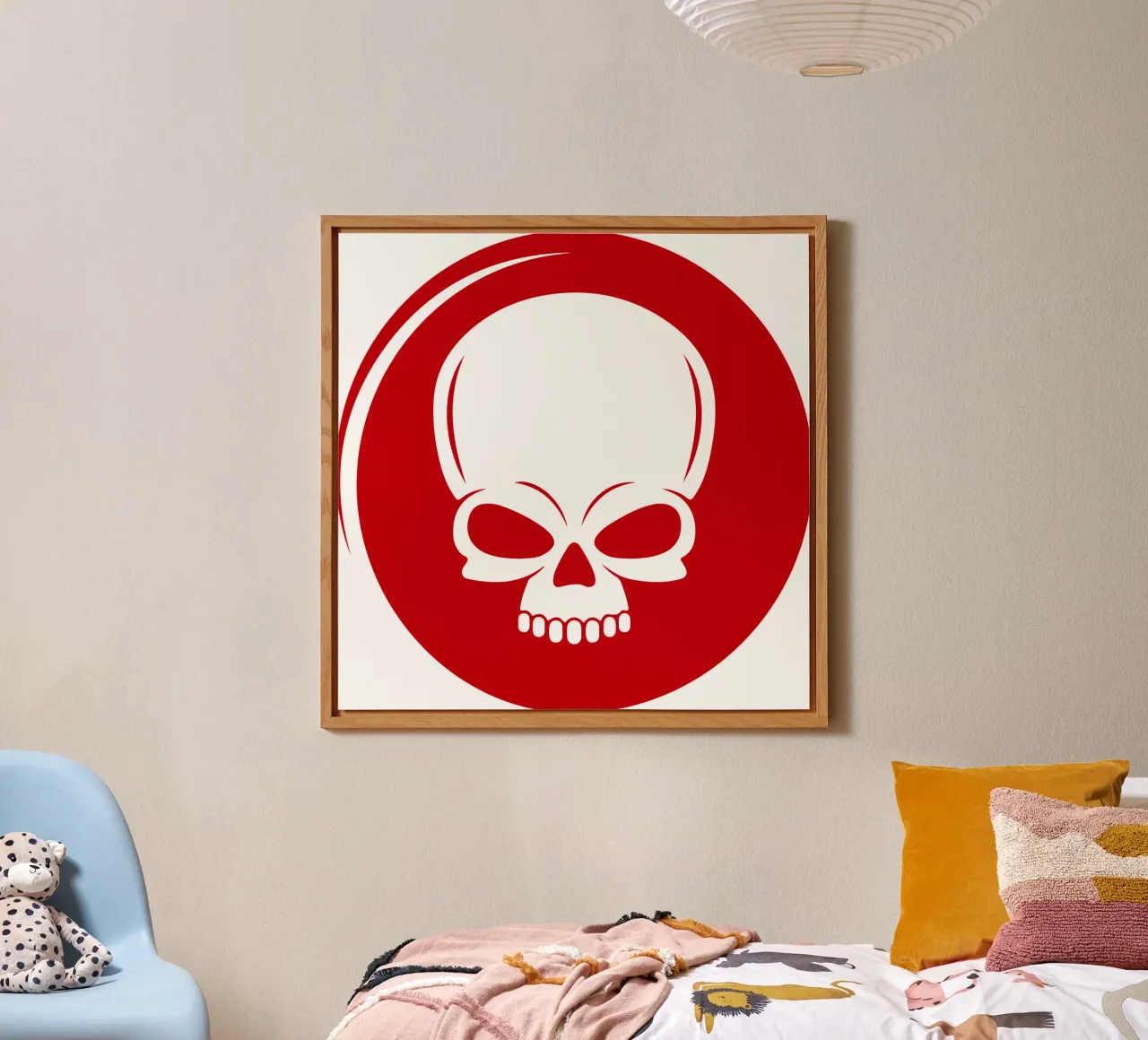 SKULL RED CIRCLE alu-dibond by ersanim