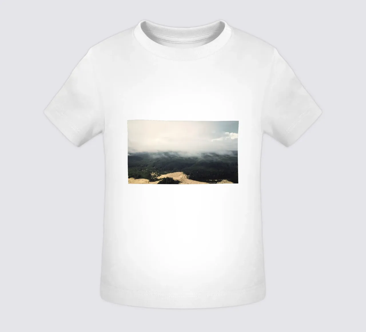 cloudy nature forest baby t-shirt by life of sands