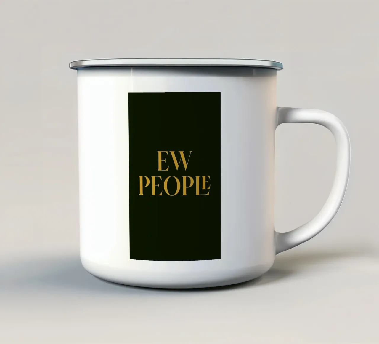 Ew People Green Yellow tazza in smalto da Trabolt Design
