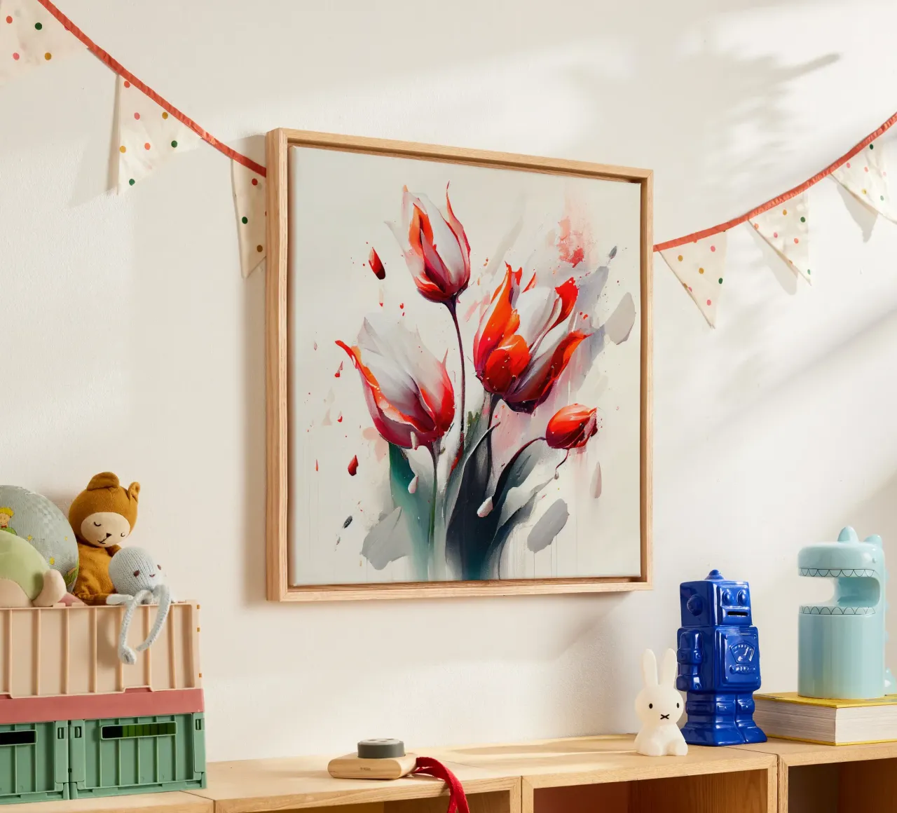 Muurkunst van Imagine canvas met Baklijst van Imagine