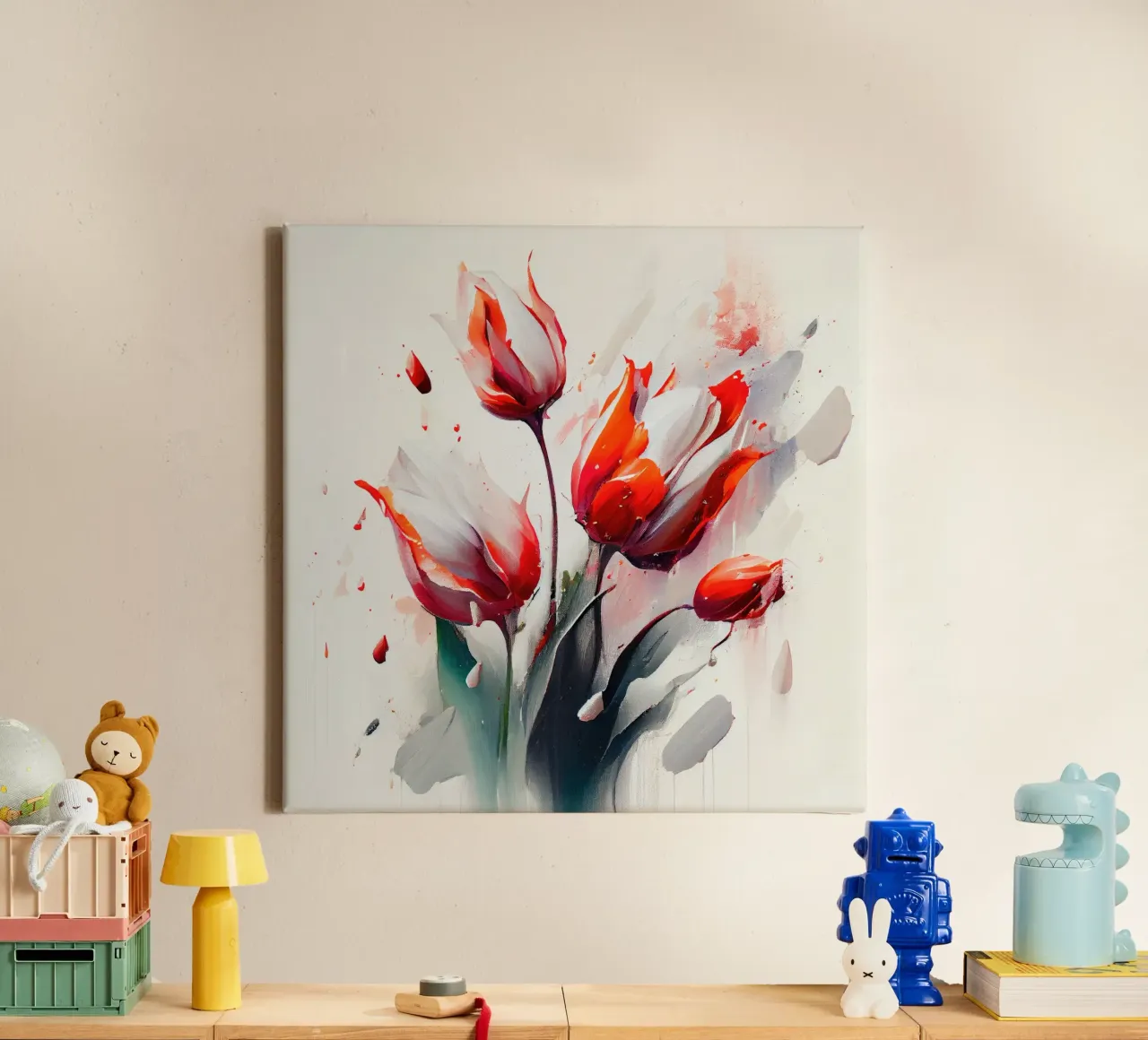 Muurkunst van Imagine canvas met Baklijst van Imagine