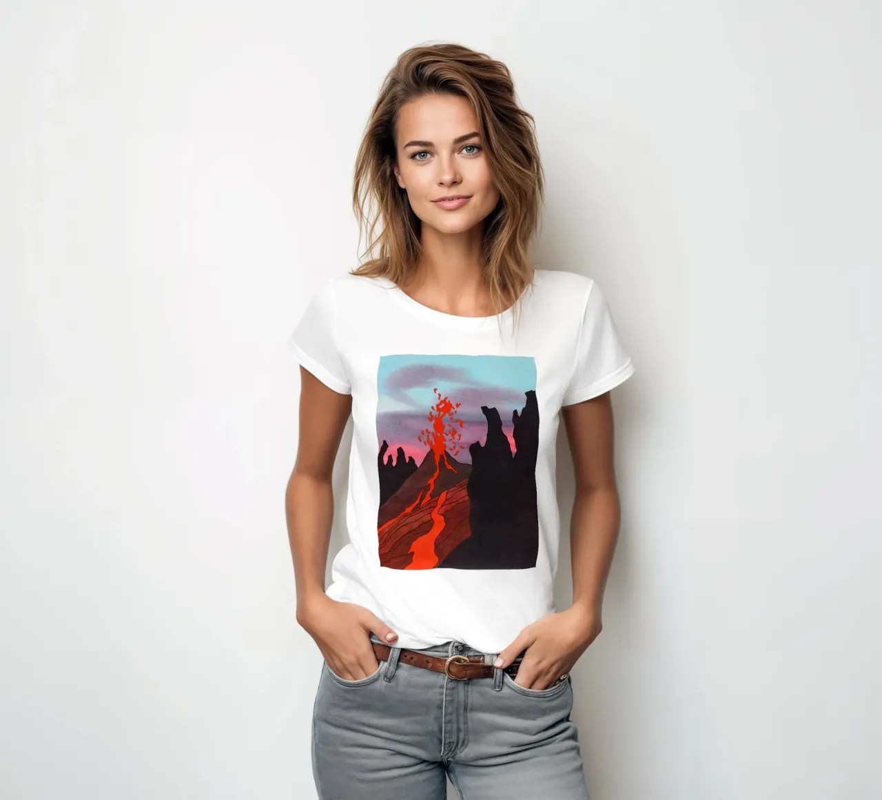 Ken Price Eruption continue non observée t-shirt ajusté pour femmes de Marcobarshop
