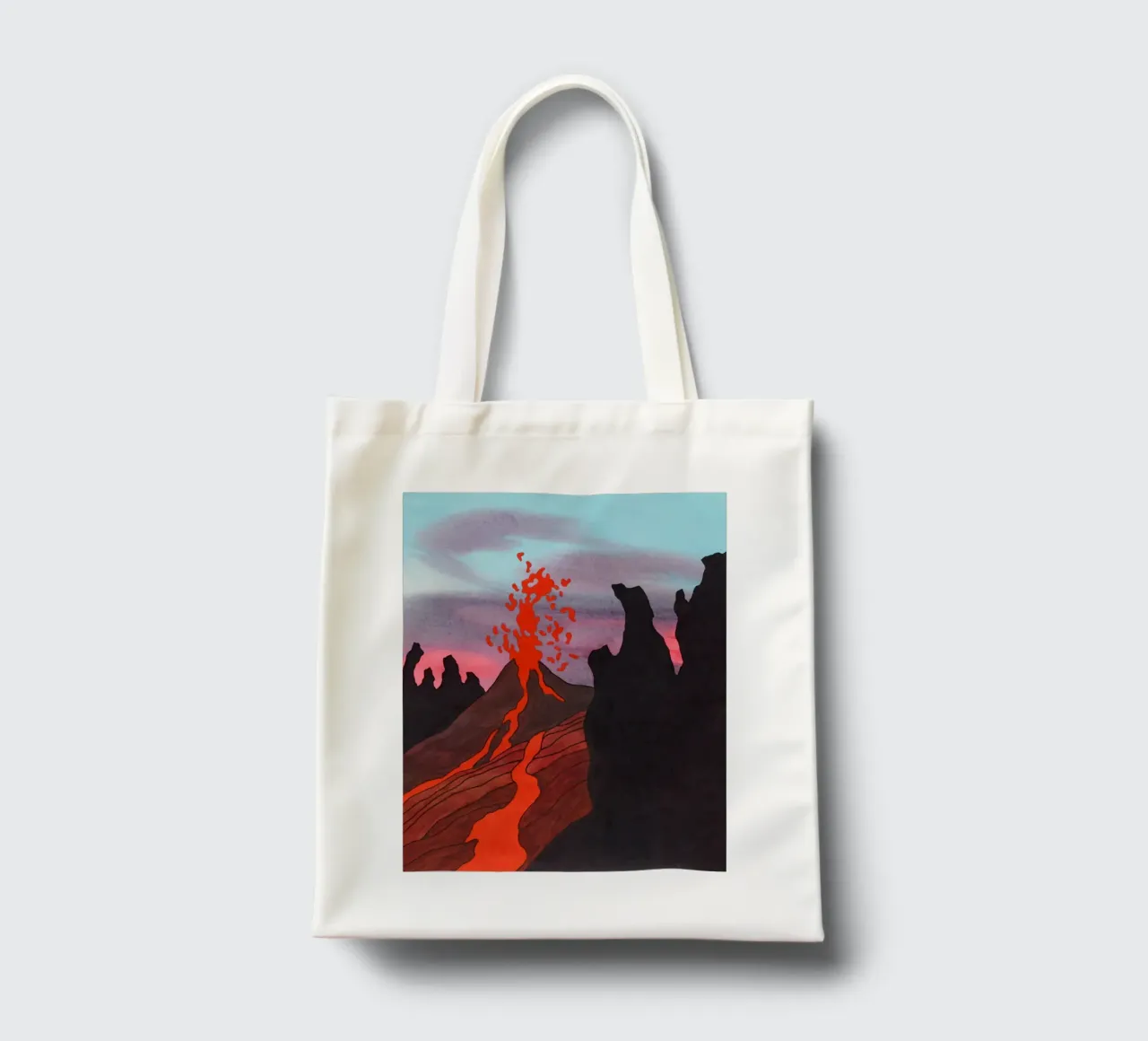 Ken Price Eruzione continua non osservata borsa in juta da Marcobarshop