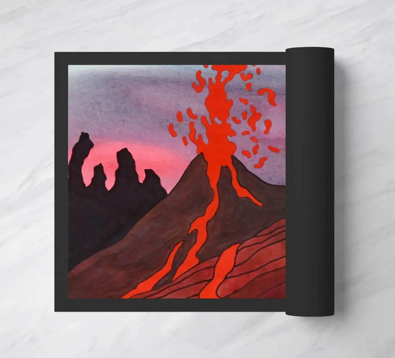 Ken Price Eruption continue non observée paillasson de Marcobarshop