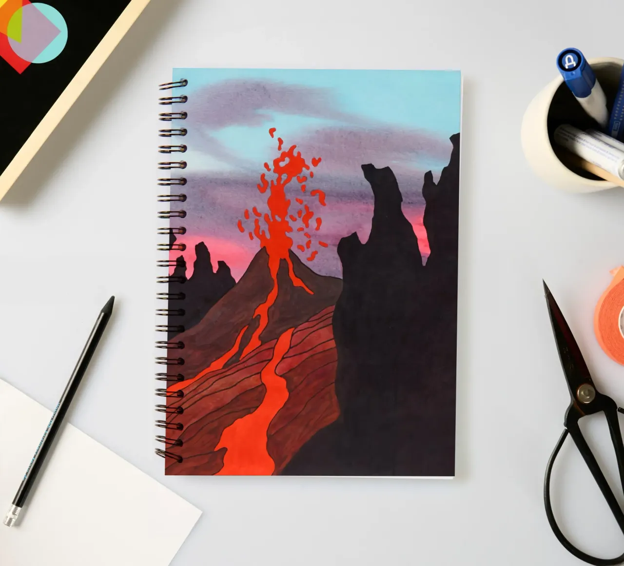 Ken Price Continuous Unobserved Eruption spiral notebook by Marcobarshop
