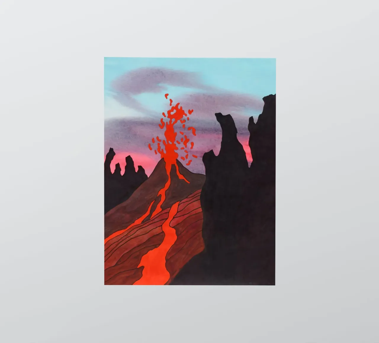 Ken Price Eruption continue non observée autocollant de Marcobarshop