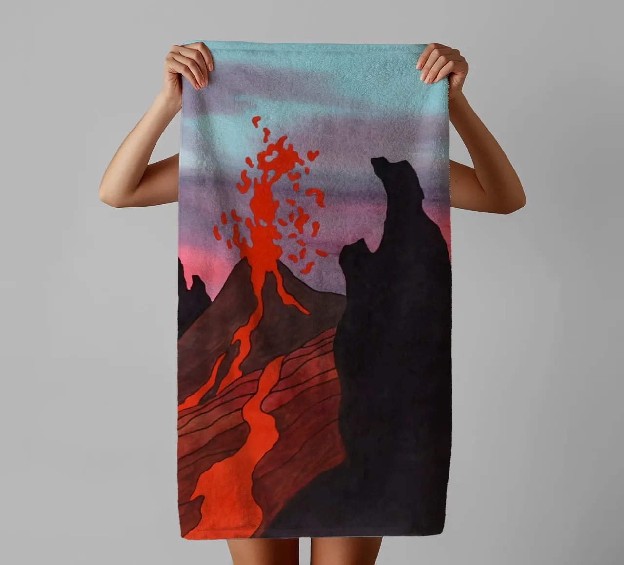 Ken Price Eruption continue non observée serviette de bain de Marcobarshop