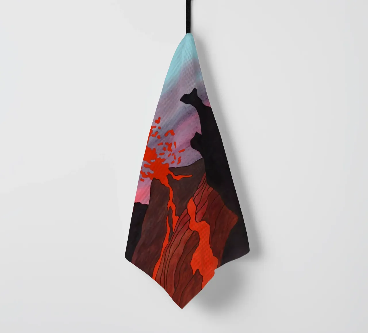 Ken Price Continuous Unobserved Eruption tea towel by Marcobarshop