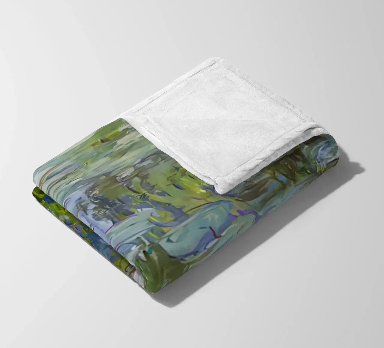 Water lilies fleece blanket by D1 Shop