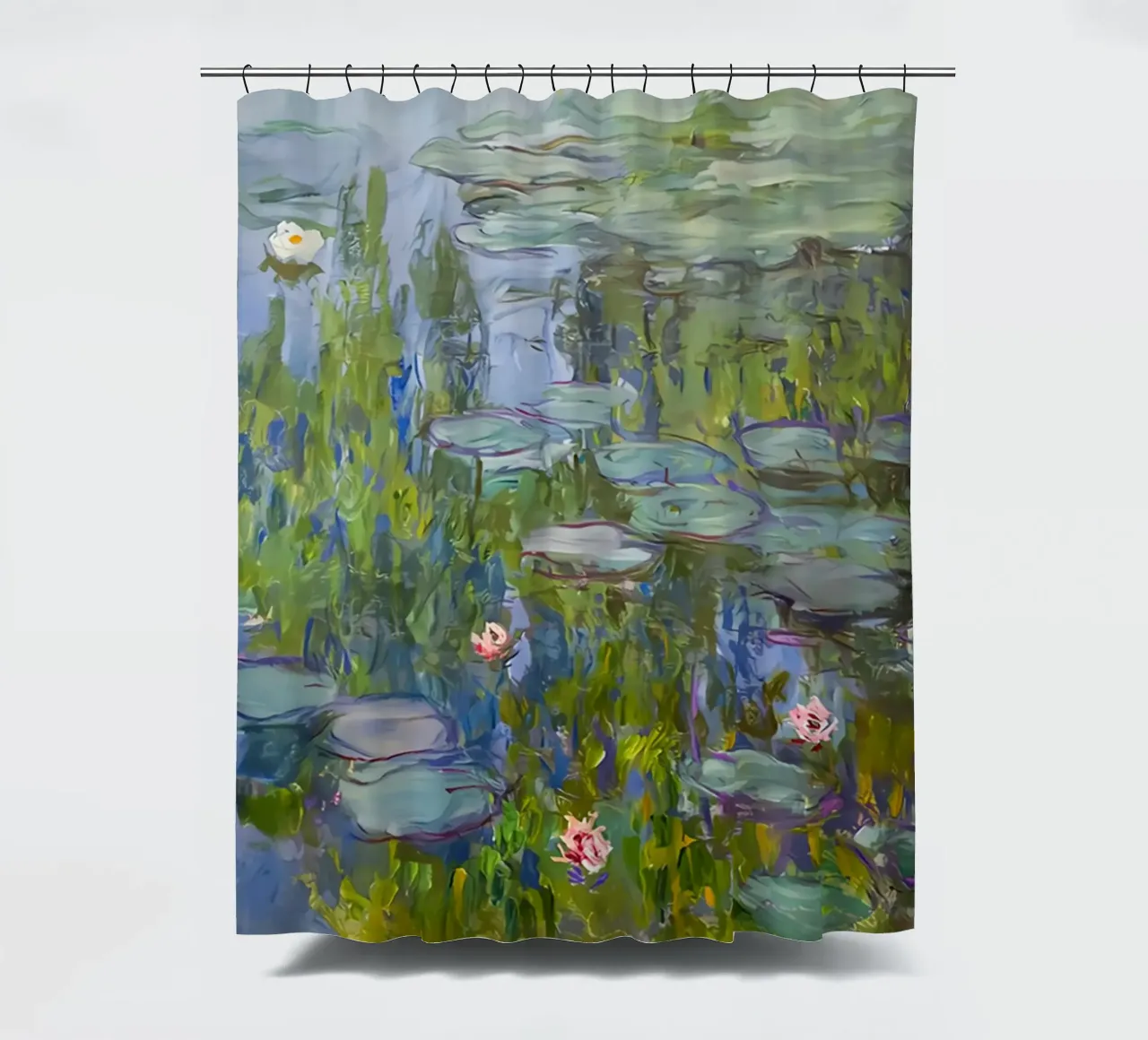 Water lilies shower curtain by D1 Shop