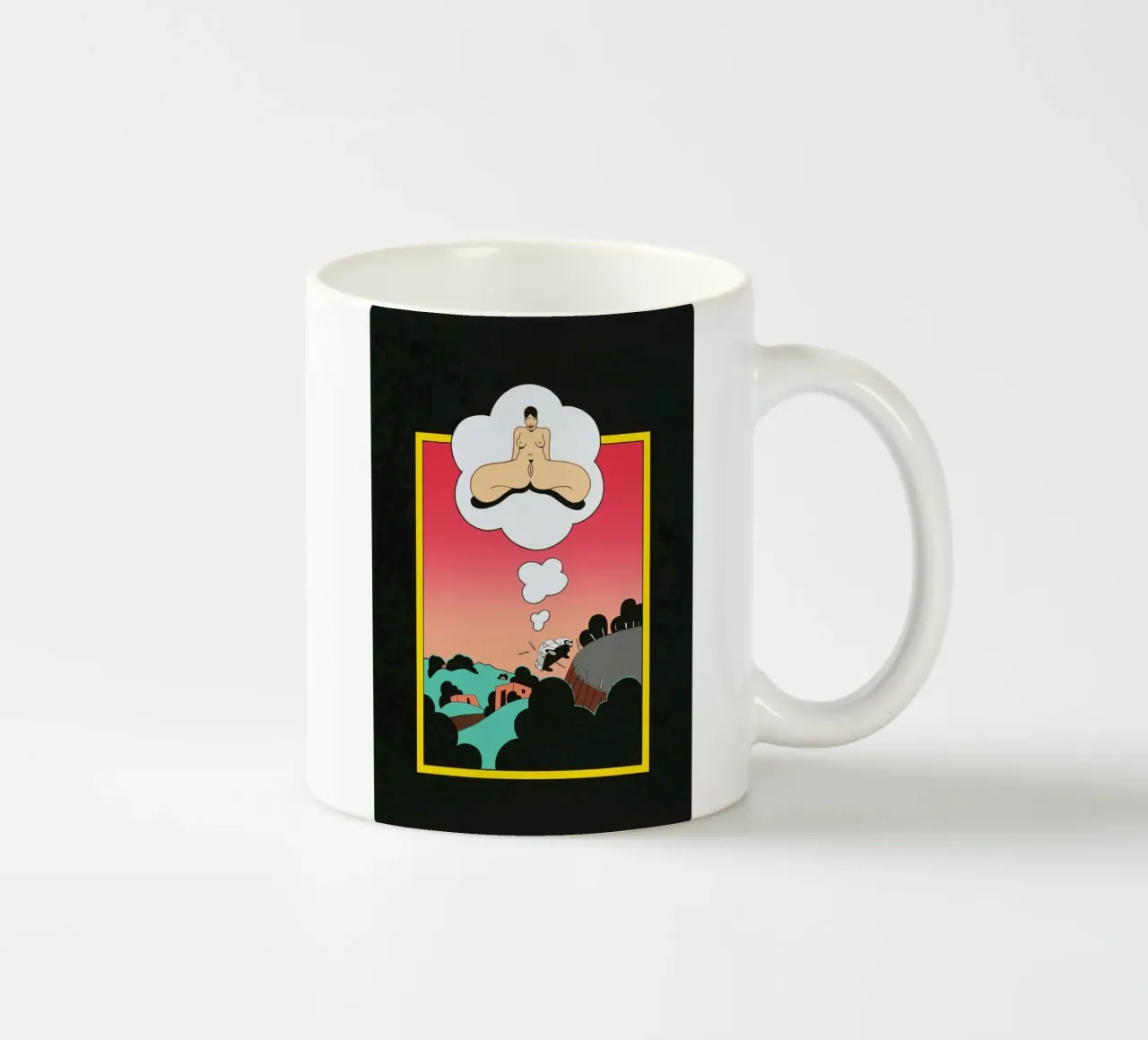 Ken Price Non pensare a lei quando cerchi di guidare tazza in ceramica da Marcobarshop