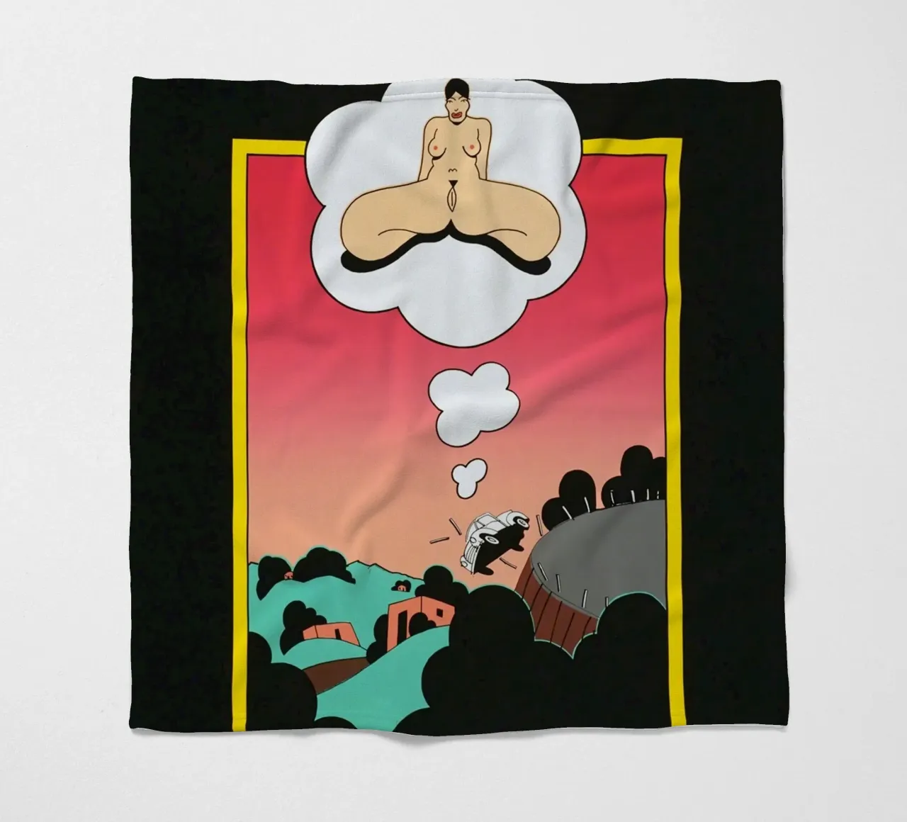 Ken Price Non pensare a lei quando cerchi di guidare coperta in pile da Marcobarshop