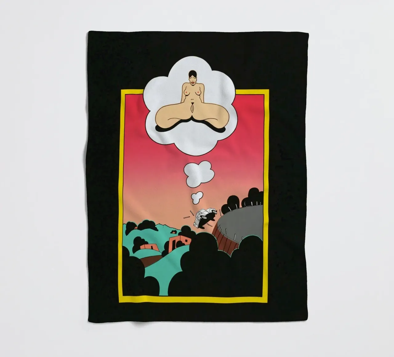 Ken Price Non pensare a lei quando cerchi di guidare coperta in pile da Marcobarshop