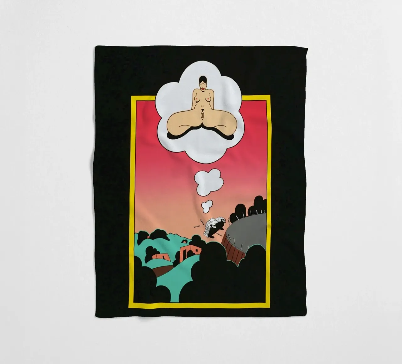 Ken Price Non pensare a lei quando cerchi di guidare coperta in pile da Marcobarshop