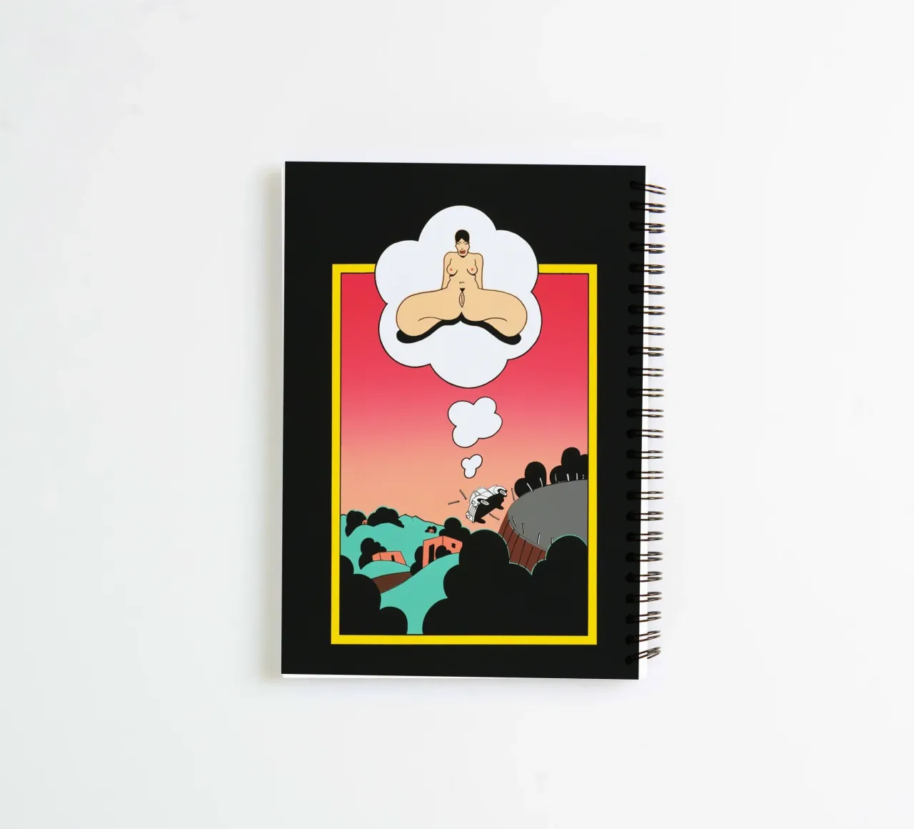 Ken Price Don't Think About Her When You're Trying to Drive spiral notebook by Marcobarshop