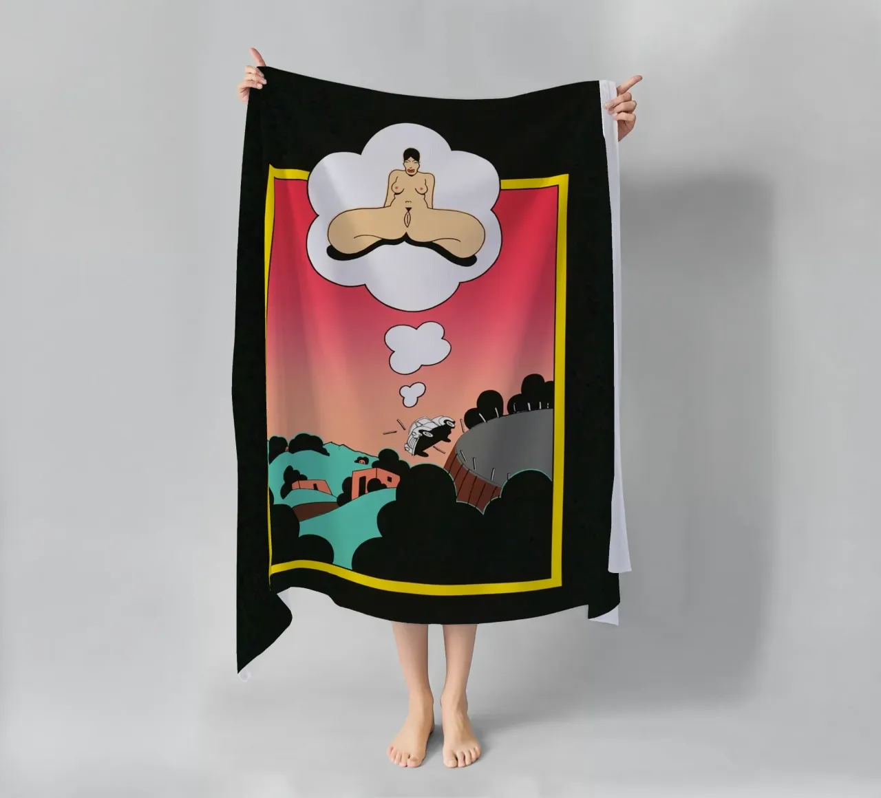 Ken Price Non pensare a lei quando cerchi di guidare telo mare da Marcobarshop