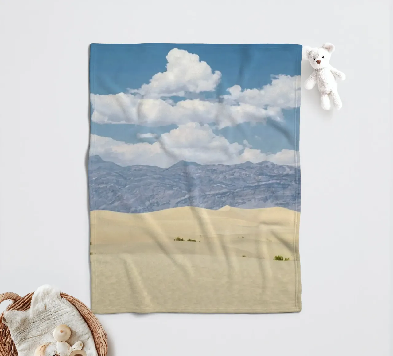 uninhabited desert fleece blanket by life of sands
