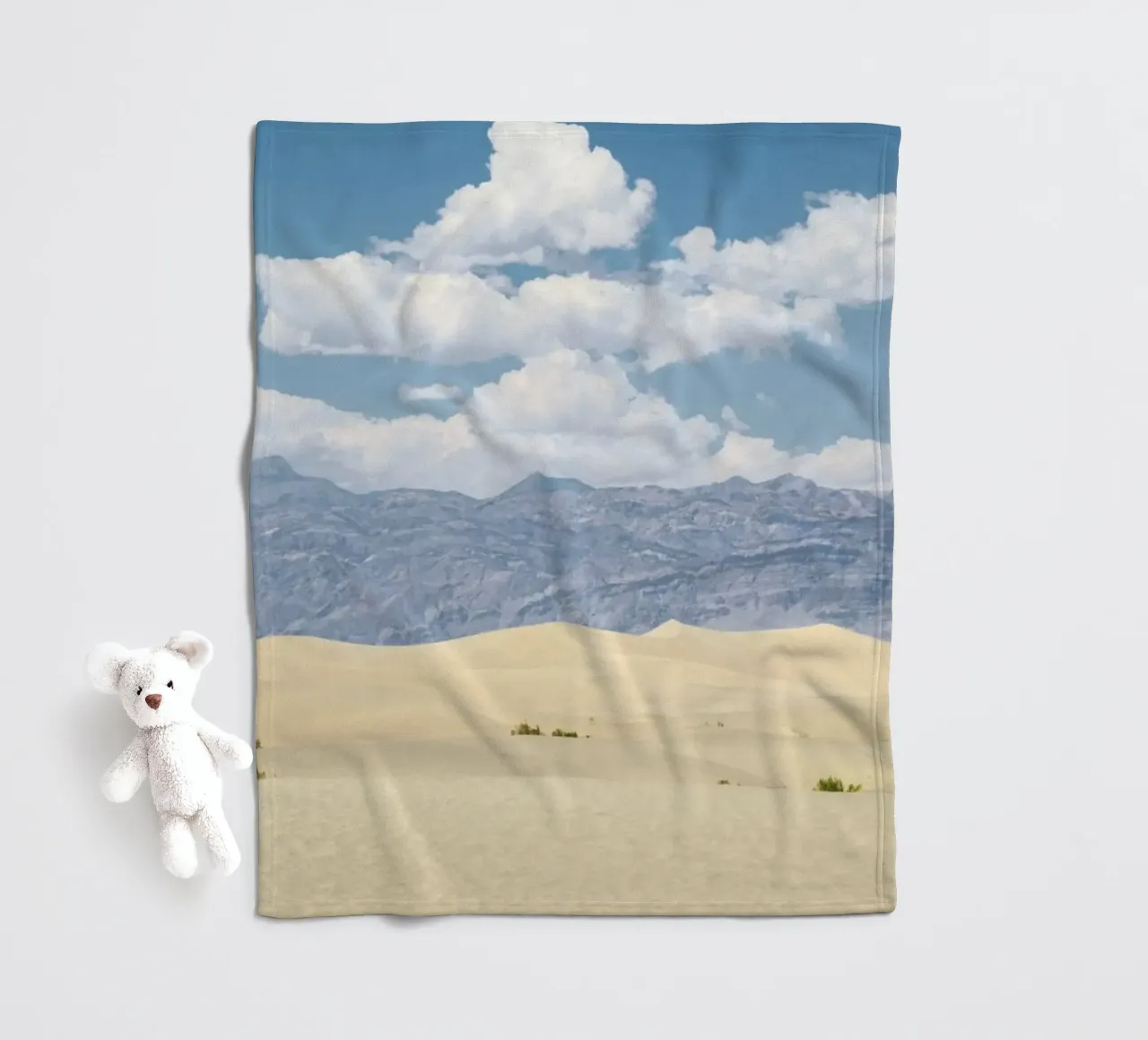 uninhabited desert fleece blanket by life of sands