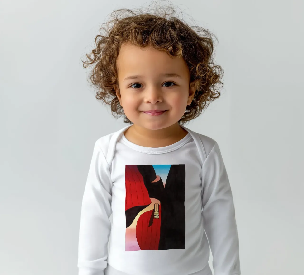 Ken Price Falling Bus long-sleeve baby romper by Marcobarshop