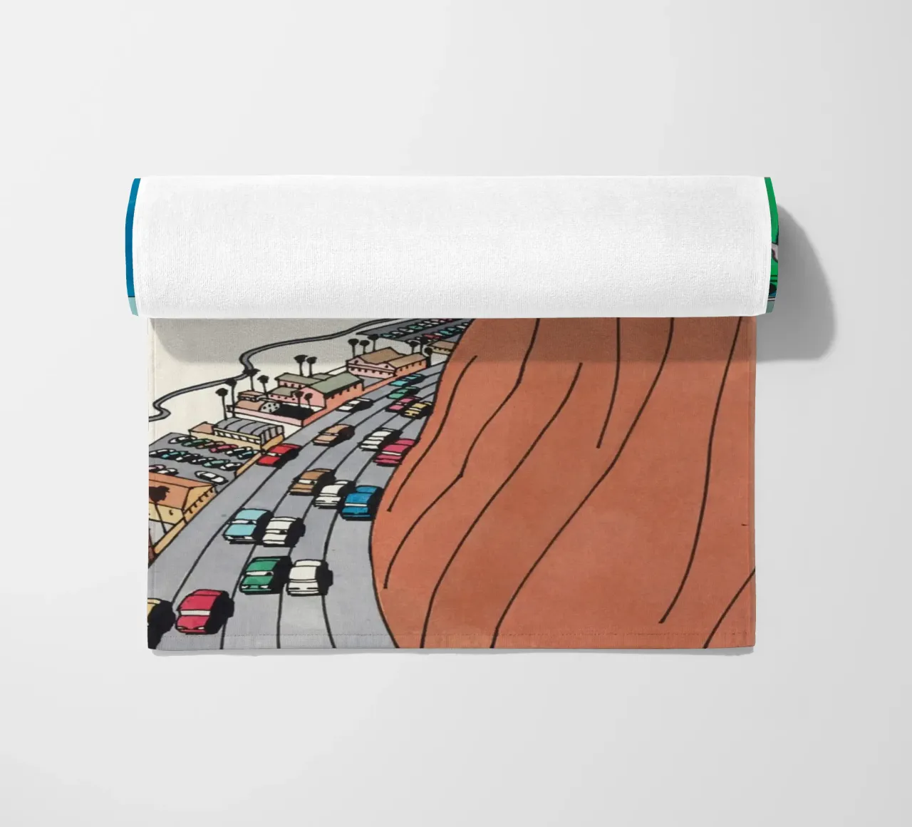 Tuffo in auto di Ken Price telo mare da Marcobarshop