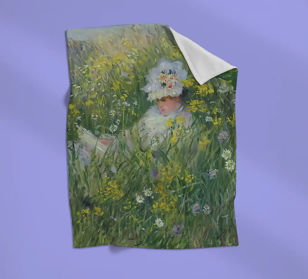 In The Meadow - 1876 fleece blanket by D1 Shop
