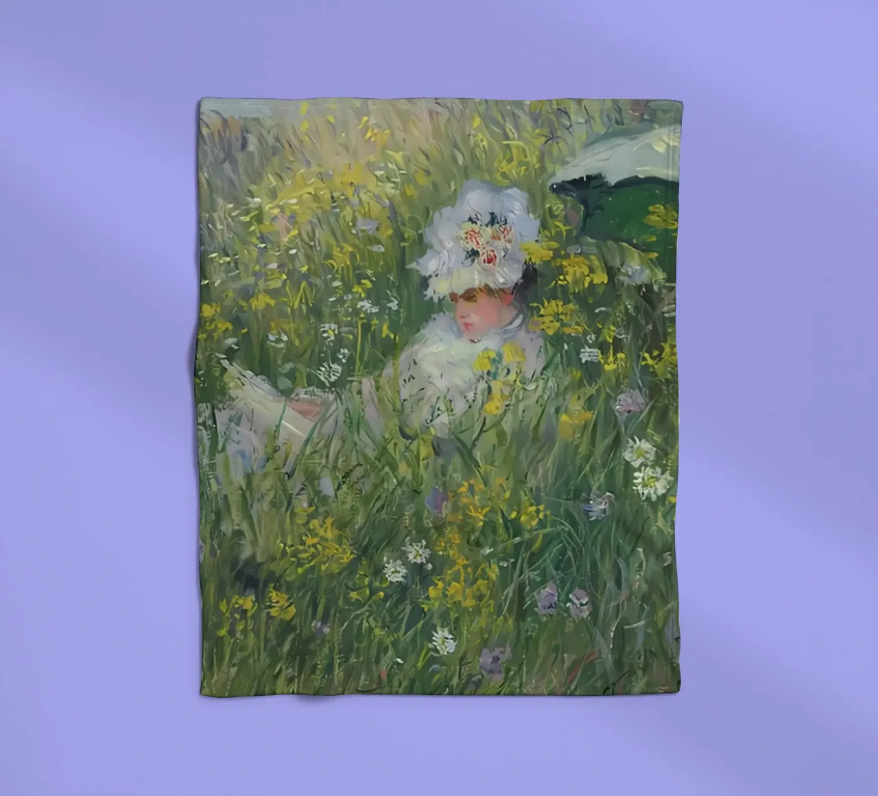 In The Meadow - 1876 fleece blanket by D1 Shop