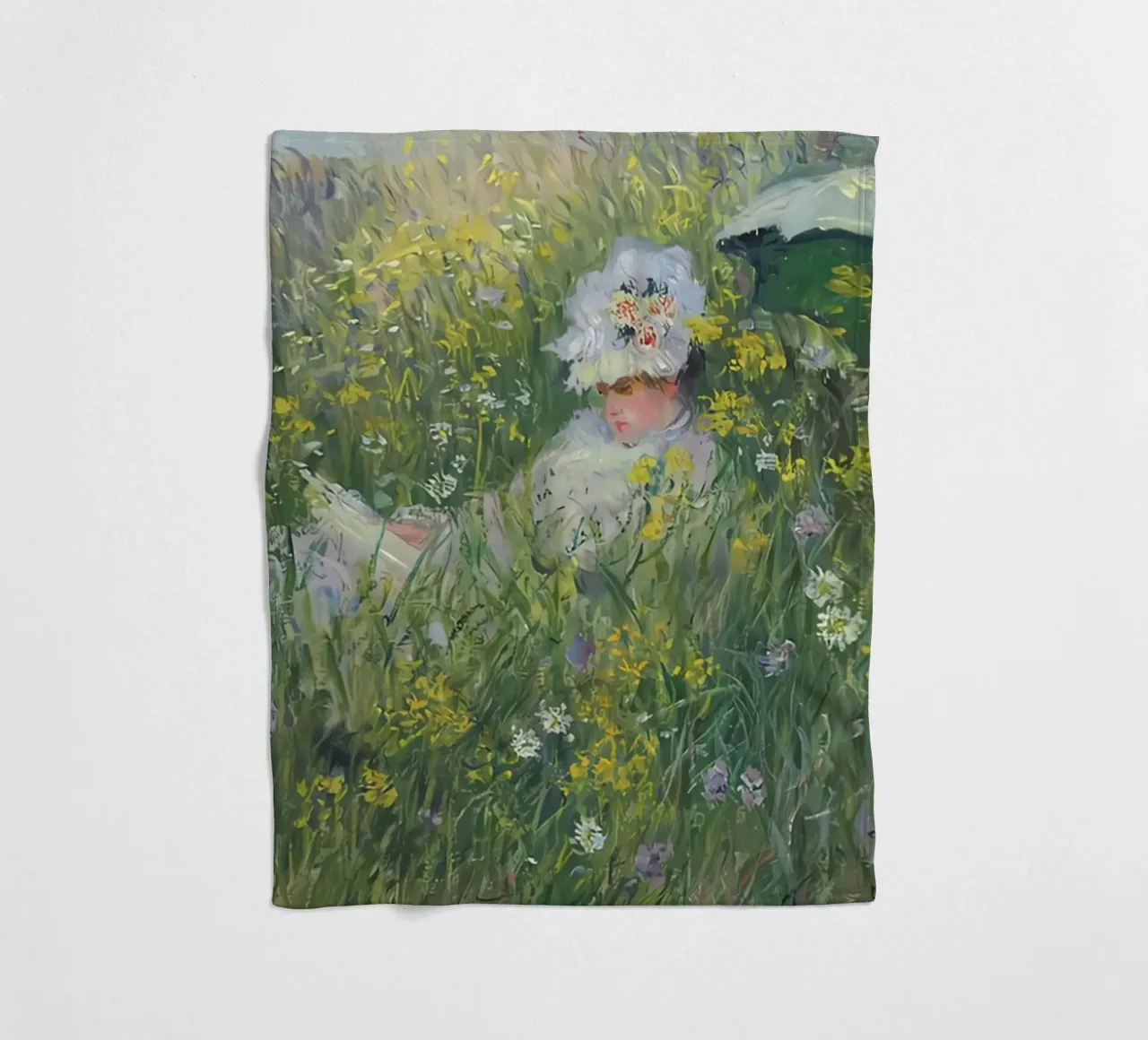 In The Meadow - 1876 fleece blanket by D1 Shop