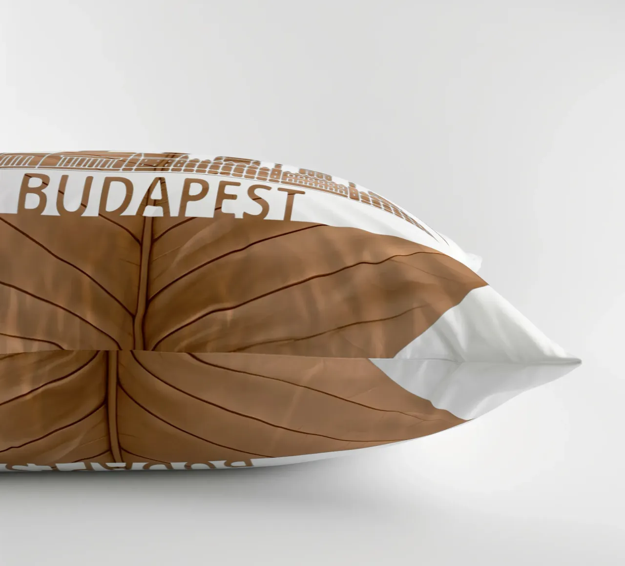 skyline della città di budapest ilustrazione di taglio della foglia cuscino da kahfiza