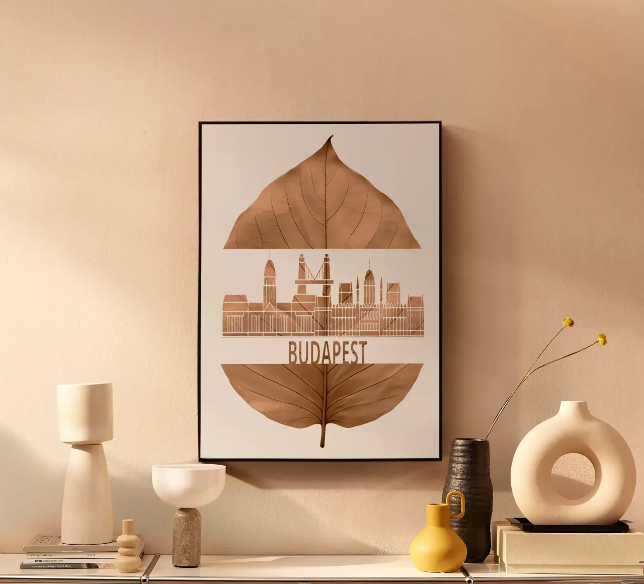 skyline della città di budapest ilustrazione di taglio della foglia alluminio dibond da kahfiza