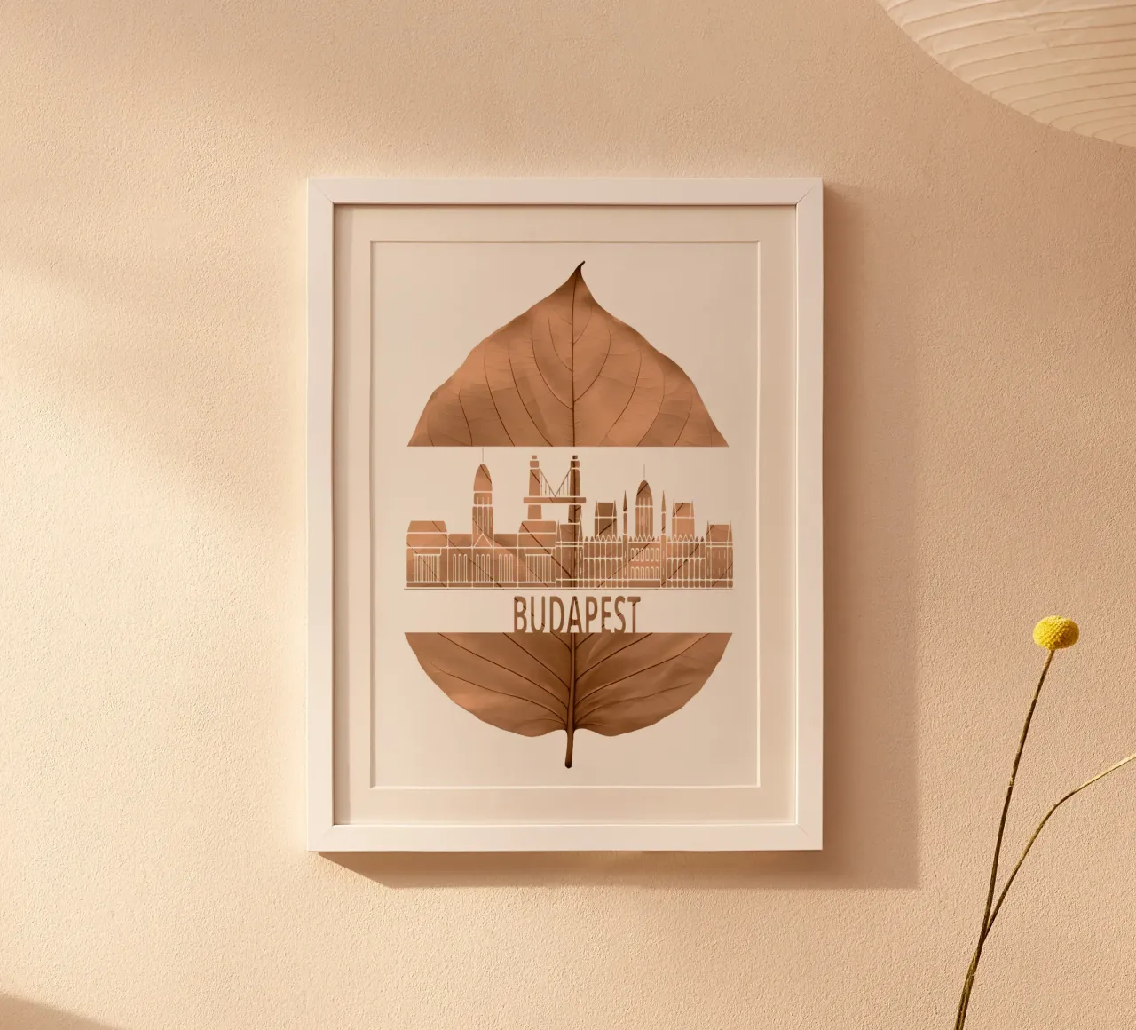 skyline della città di budapest ilustrazione di taglio della foglia carta hahnemühle da kahfiza