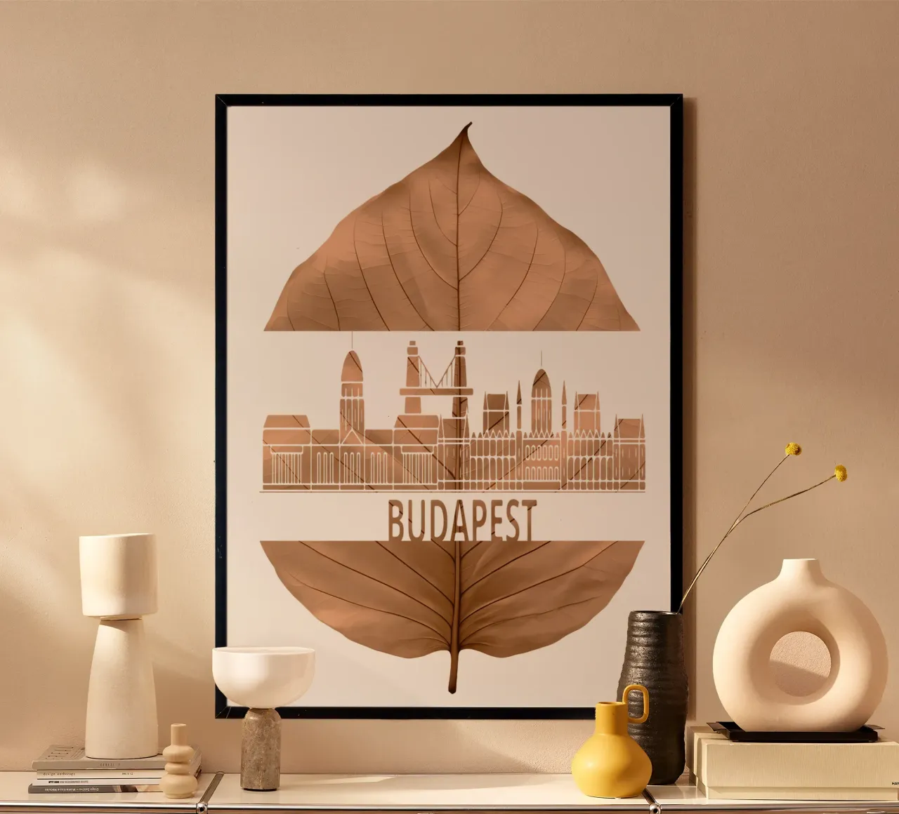 skyline della città di budapest ilustrazione di taglio della foglia carta hahnemühle da kahfiza