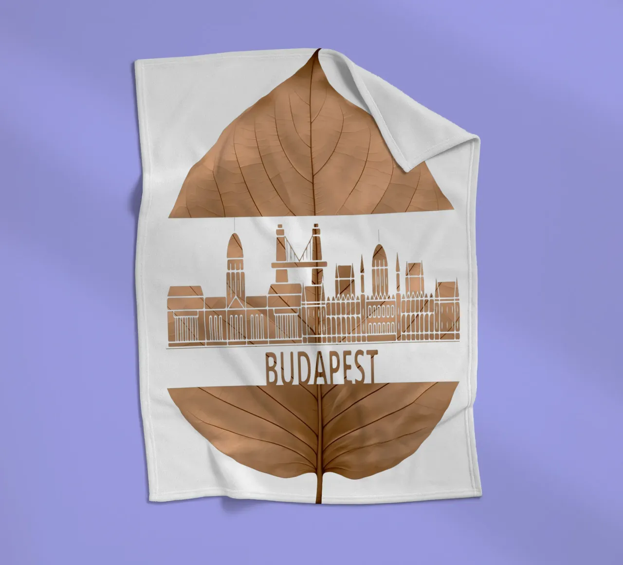 skyline della città di budapest ilustrazione di taglio della foglia coperta in pile da kahfiza