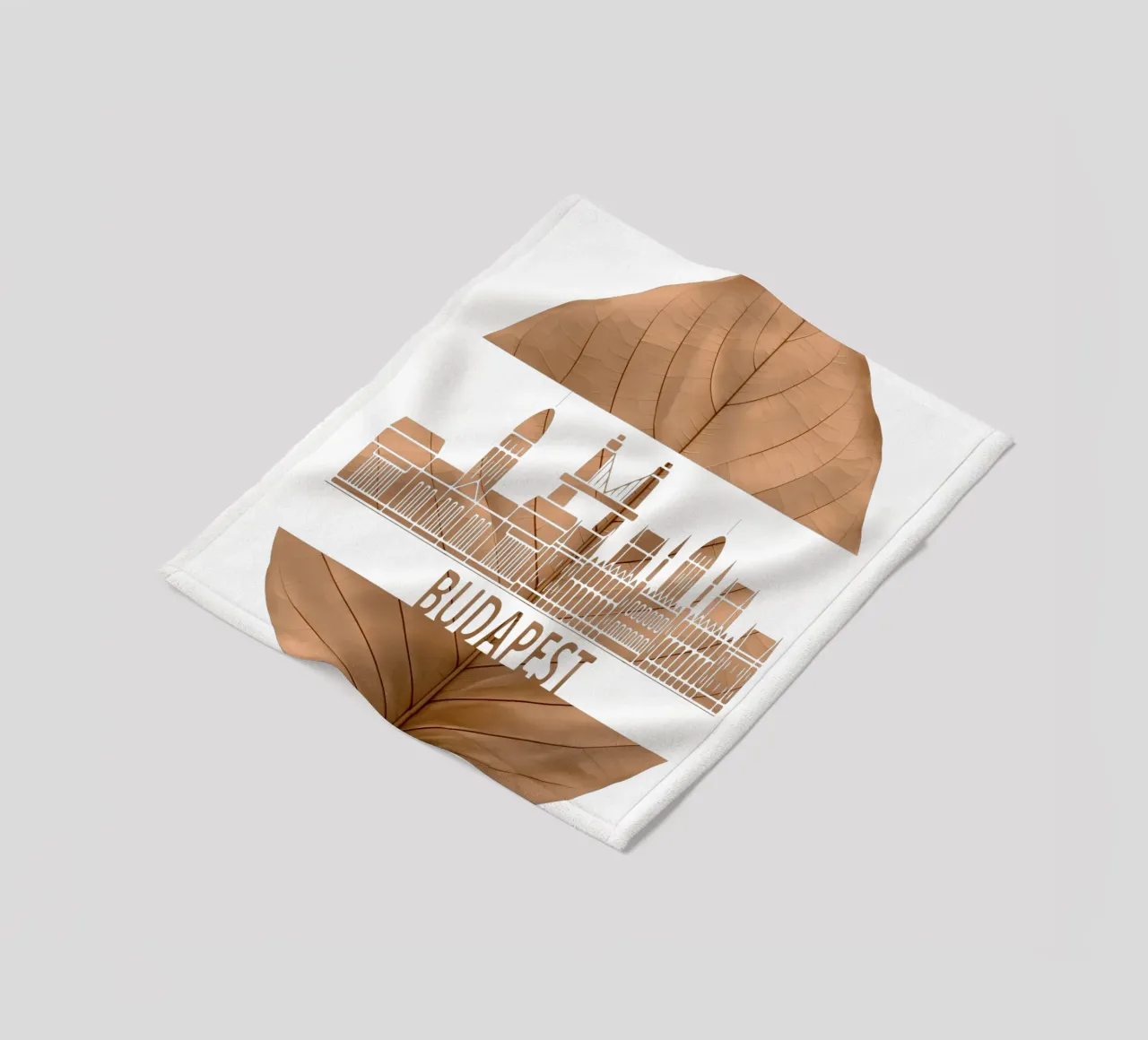 skyline della città di budapest ilustrazione di taglio della foglia coperta in pile da kahfiza