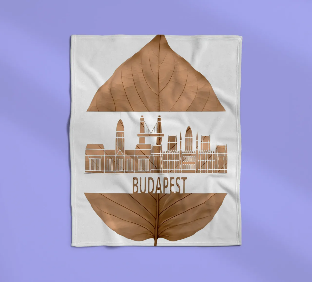 skyline della città di budapest ilustrazione di taglio della foglia coperta in pile da kahfiza