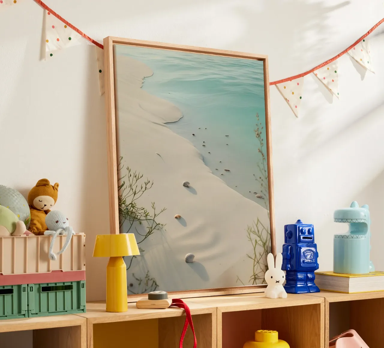 spiaggia con sabbia tela con Cornice a cassetta da life of sands