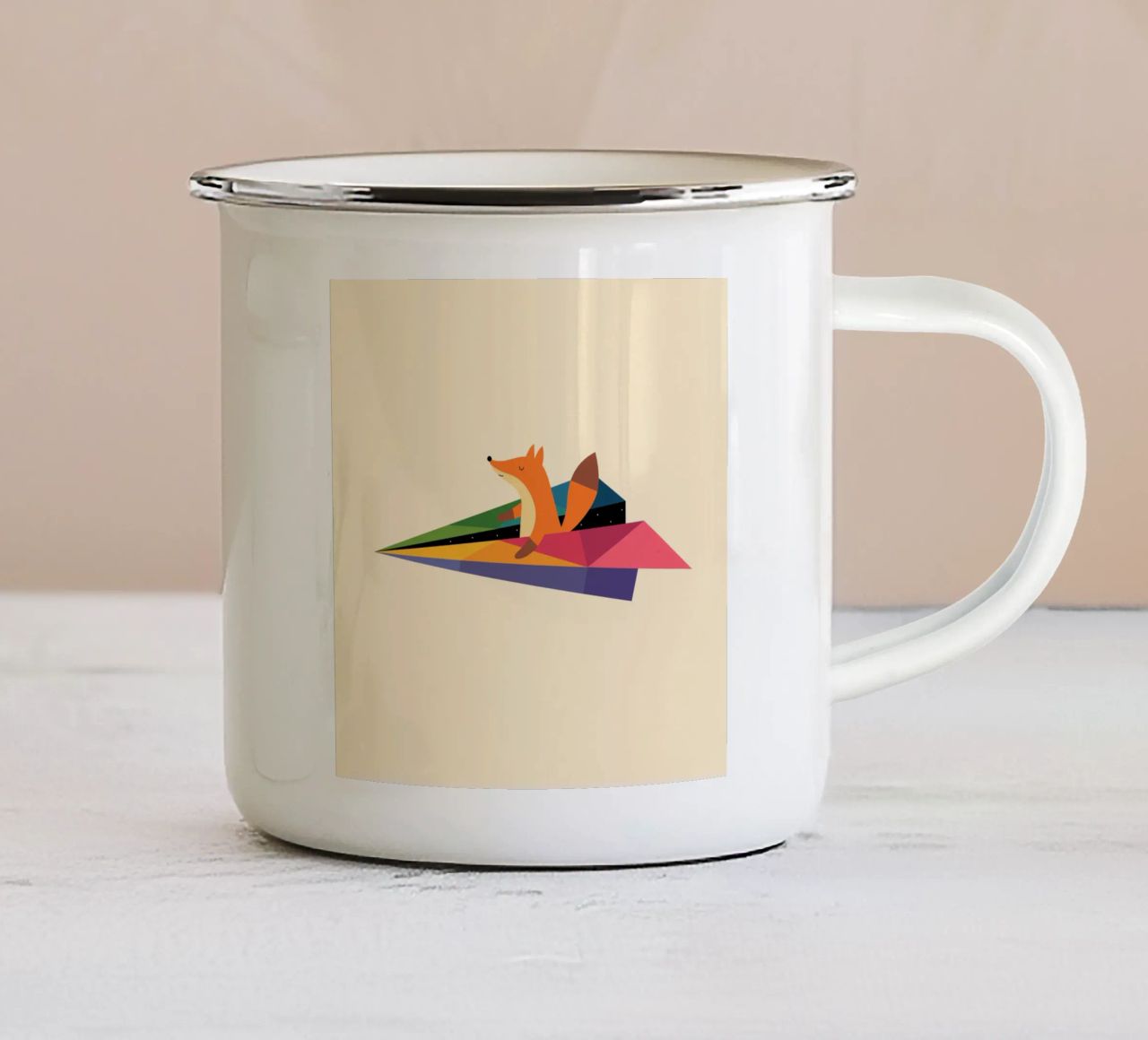 Volare a modo mio tazza in smalto da Andy Westface