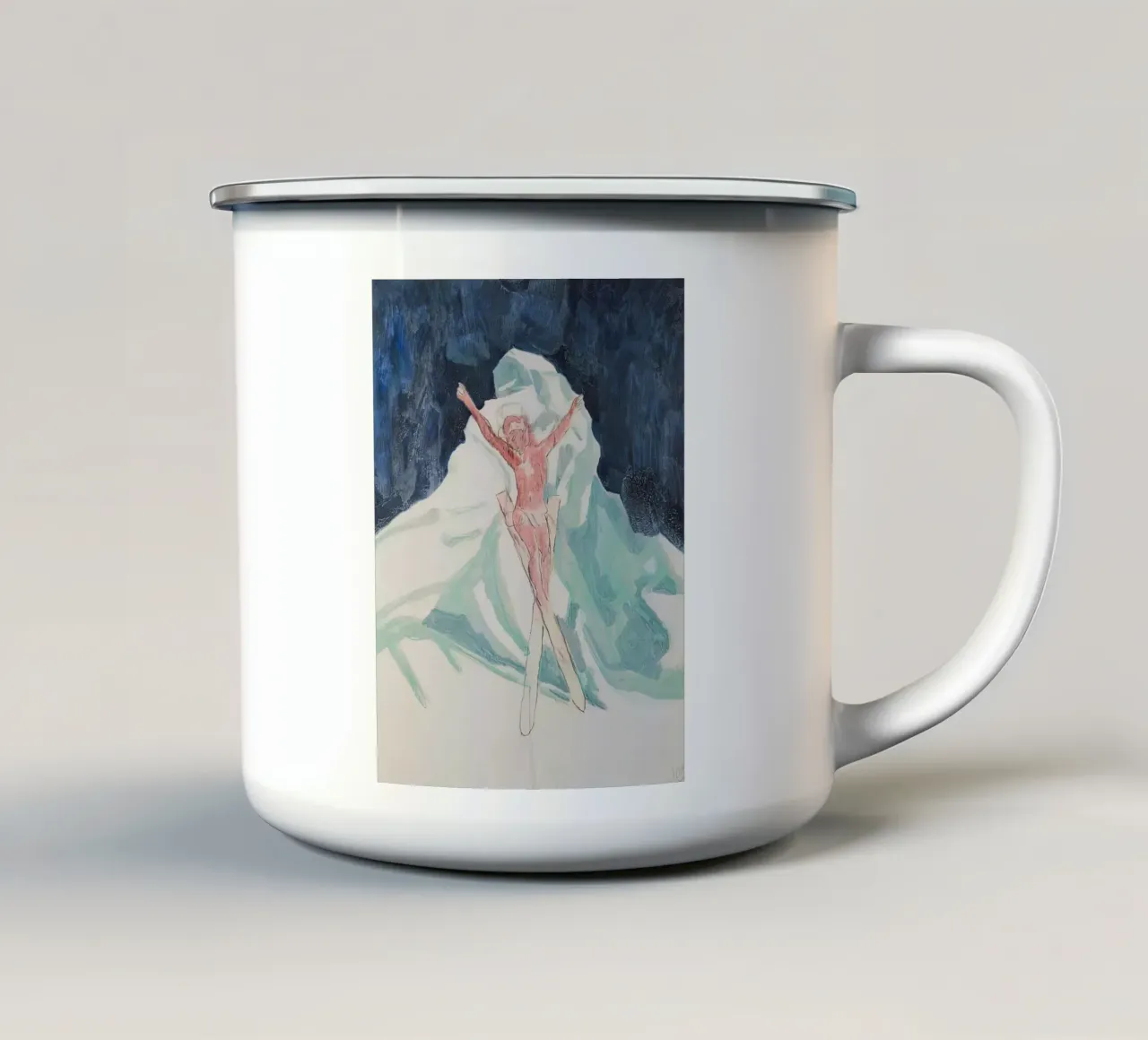 Peter Doig Zermatt Montagna Sacra tazza in smalto da Milfordwings